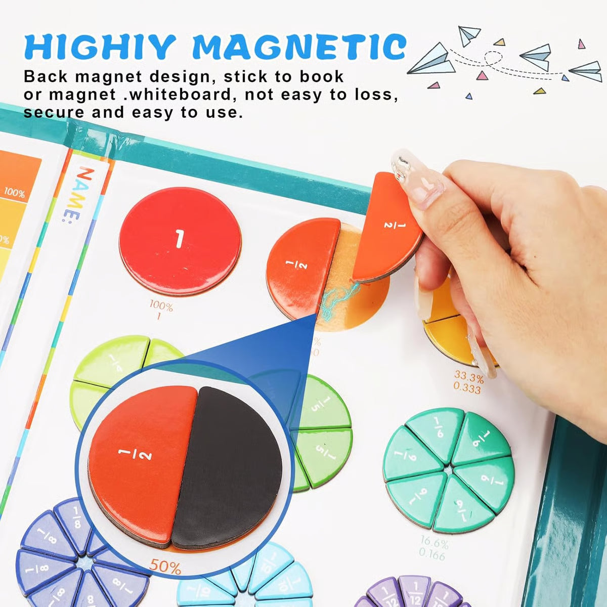 š„Last Day 49% OFF -šMontessori Magnetic Book Fraction Puzzle