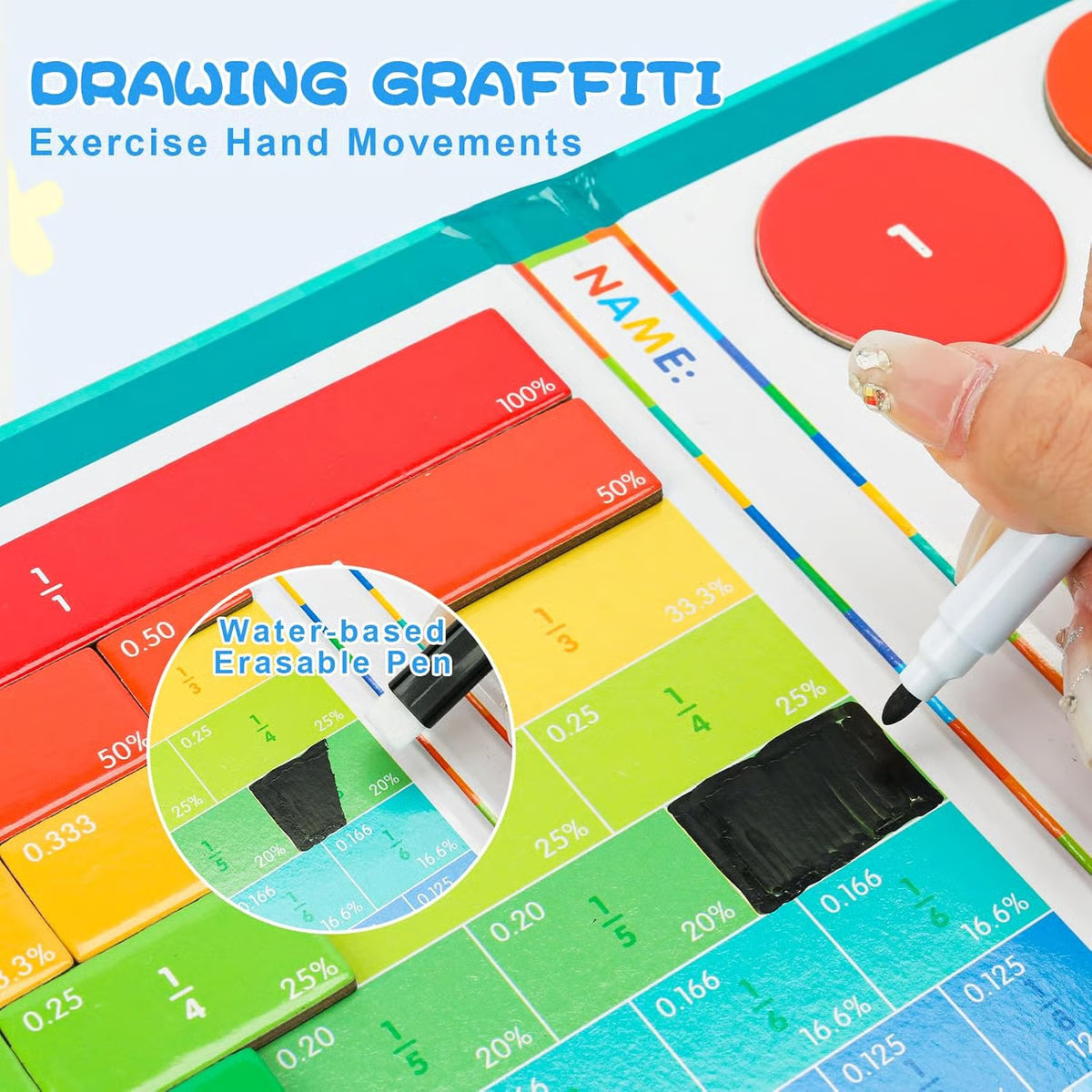 š„Last Day 49% OFF -šMontessori Magnetic Book Fraction Puzzle